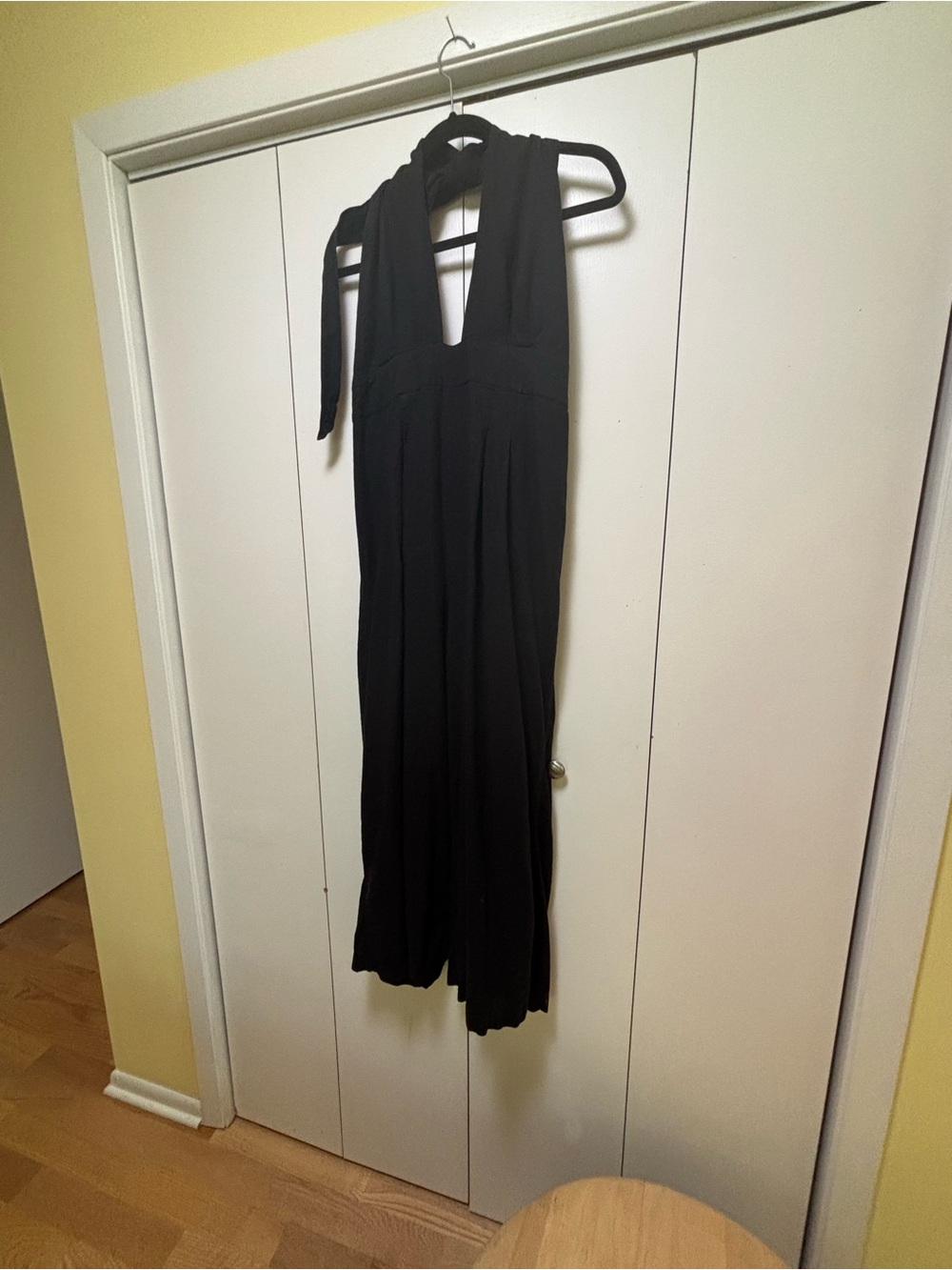 Anthropologie Black cotton jumpsuit  sz L